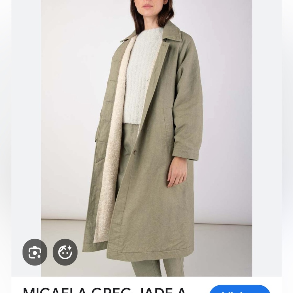 Micaela Greg Green Sherpa Coat Jacket Medium